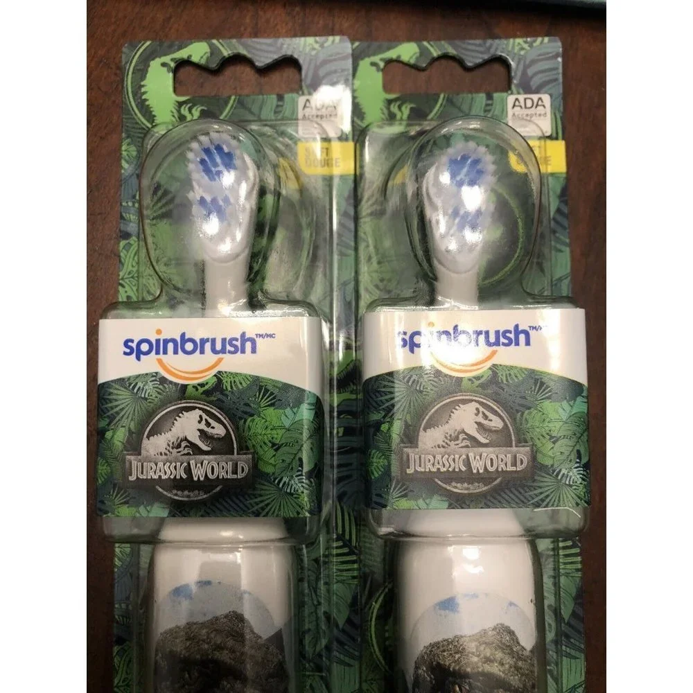 Arm & Hammer, Kids Spinbrush, Jurassic World, Soft Powered Toothbrush- Pack of 2